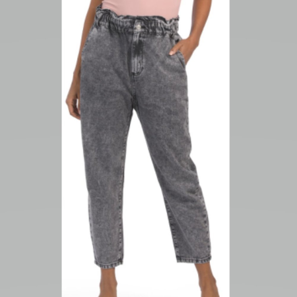 Zara X Disney Toy Story Paper Bag Jeans Grey Denim NWT - Picture 3 of 12